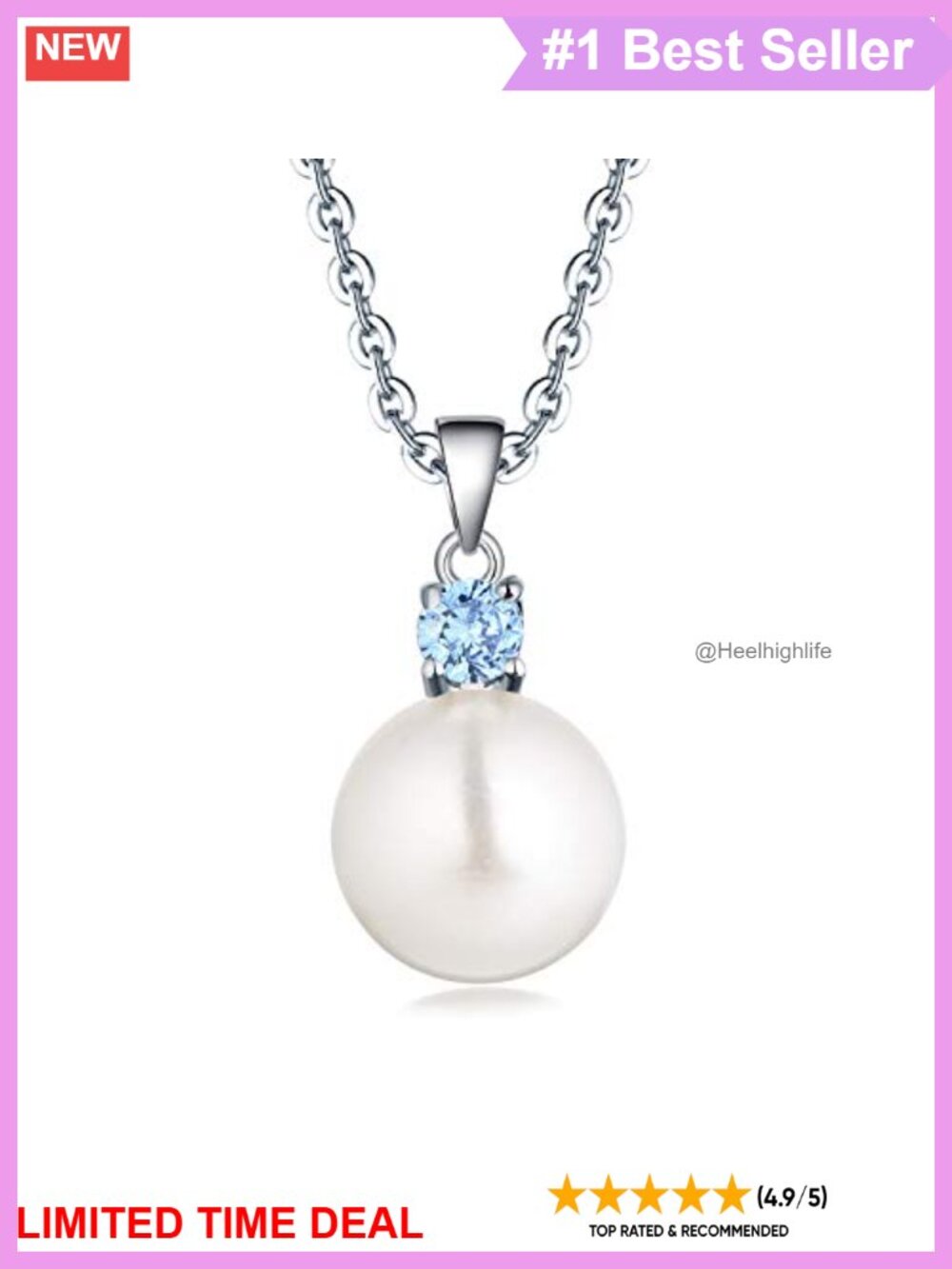 925 Sterling Silver Freshwater Pearl Pendant Necklace